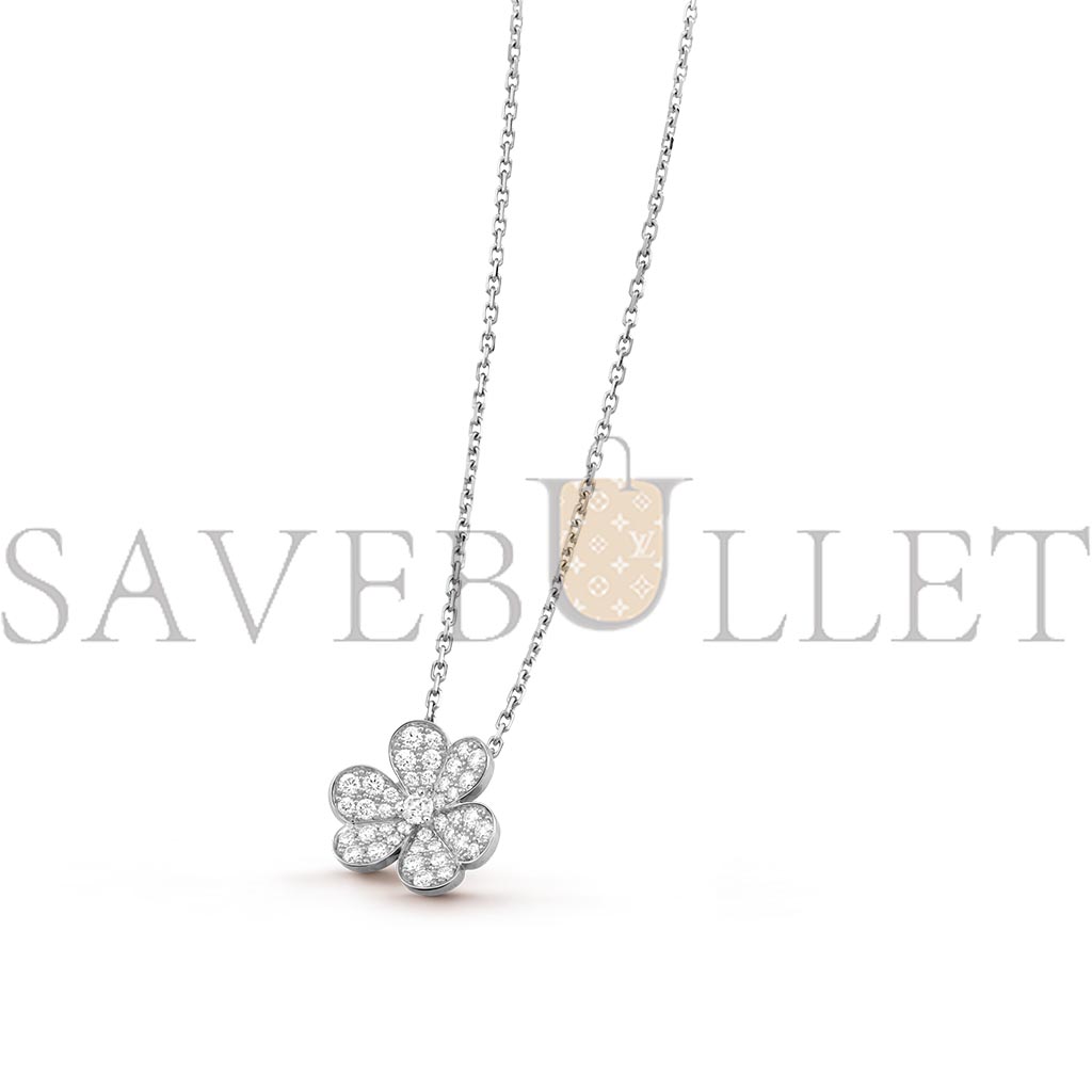 VAN CLEEF ARPELS FRIVOLE PENDANT, SMALL MODEL - WHITE GOLD, DIAMOND  VCARD31800